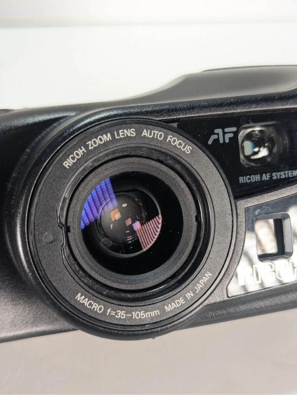 RICOH Mirai AF Zoom 35mm 35-135mm Macro Film Camera Power TESTED W Manual & Case